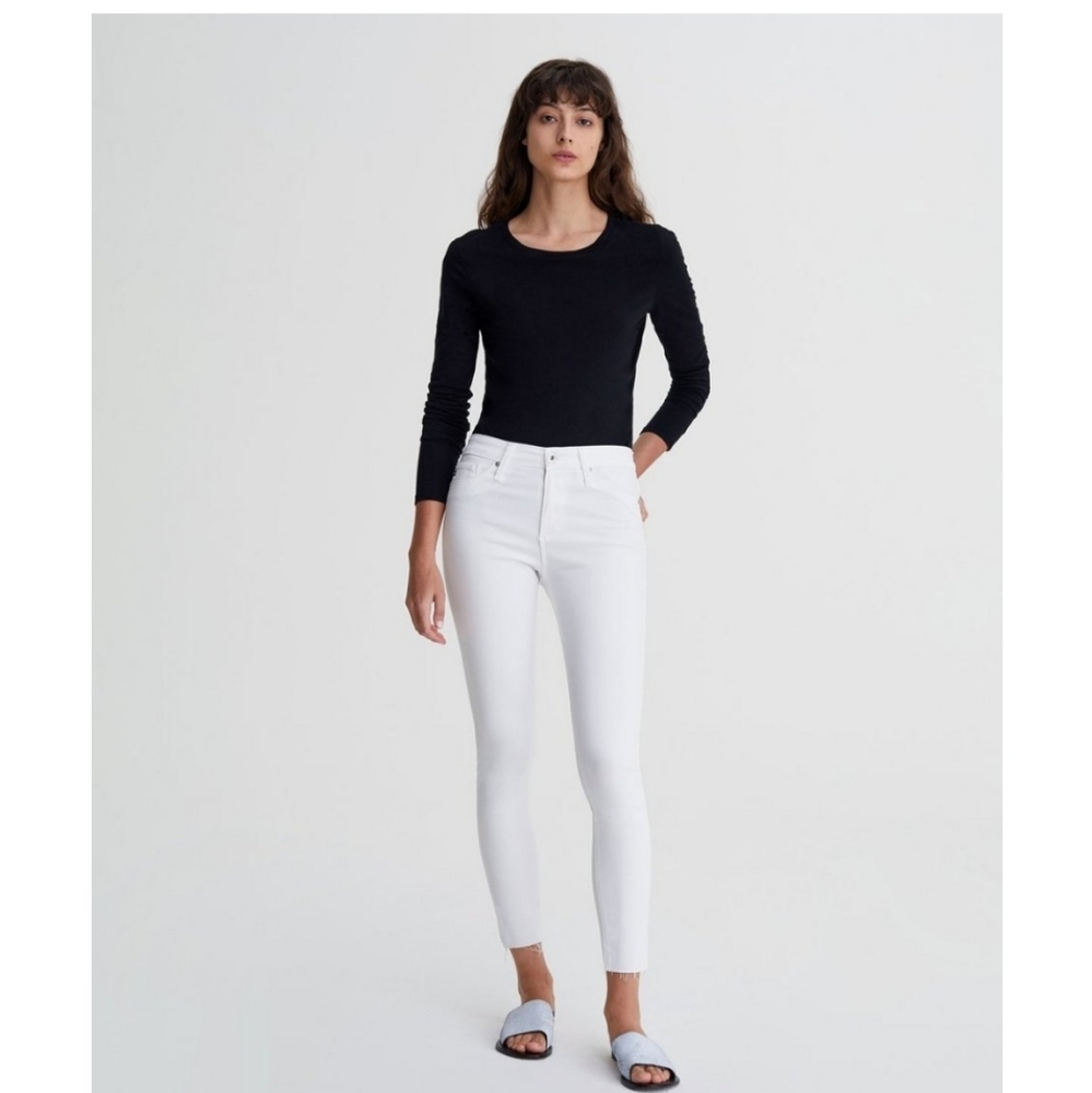 Ag the Stevie ankle white jean